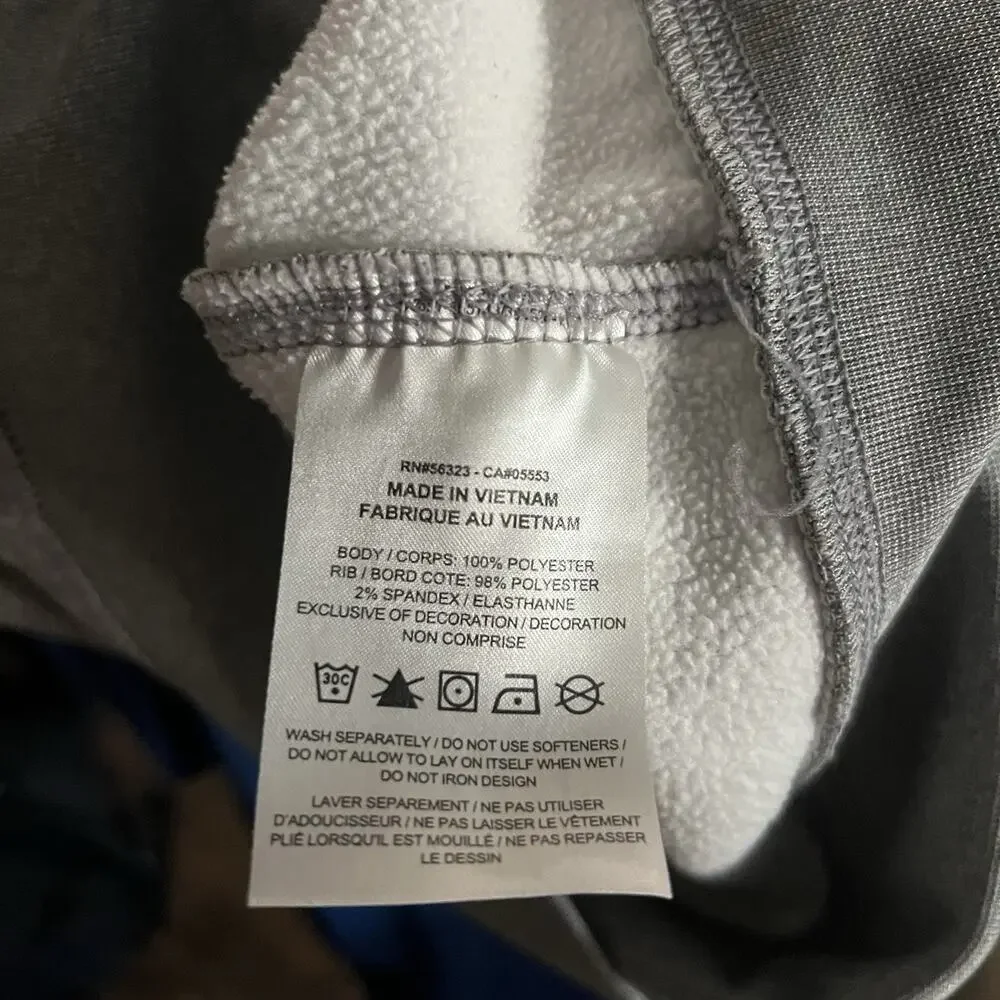 Nike Sweatshirt Men Small Gray Baseball Hoodie Work Out Active Gym Pullover